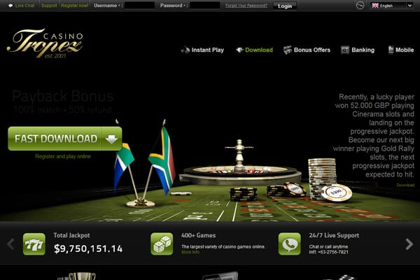 casino tropez homepage